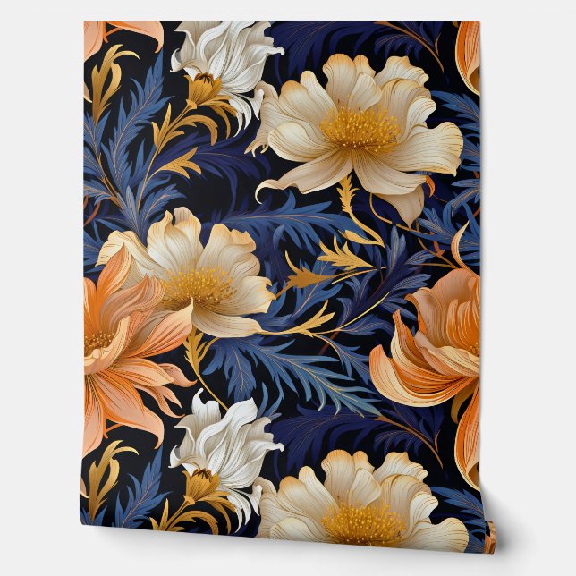 Leuchtender Märchengarten Botanisch Tapete (Abrollen)