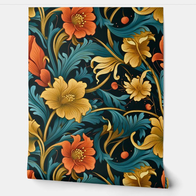 Leuchtender Märchengarten Botanisch Tapete (Abrollen)