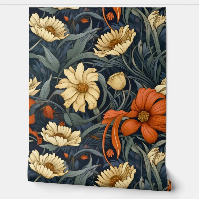 Leuchtender Märchengarten Botanisch Tapete (Abrollen)