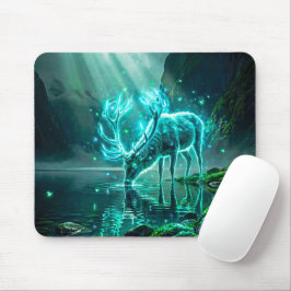 Leuchtender Mystischer Neon-Geist-Hirsch Fantasy D Mousepad