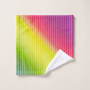 Leuchtender Neon fluoreszierender Regenbogenfarbst Badhandtuch Set