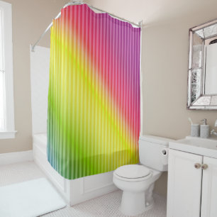 Leuchtender Neon fluoreszierender Regenbogenfarbst Duschvorhang