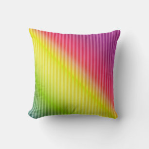 Leuchtender Neon fluoreszierender Regenbogenfarbst Kissen