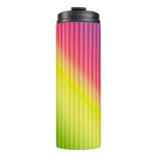 Leuchtender Neon fluoreszierender Regenbogenfarbst Thermosbecher
