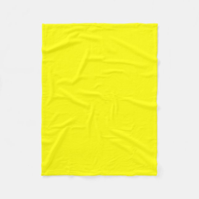 Leuchtender Neon Yellow Fleecedecke (Vorderseite)