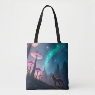 Leuchtender Pilzwald Fuchs Fantasy-Kunst