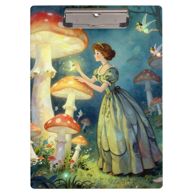 Leuchtender riesiger Pilzgarten Klemmbrett (Vorderseite)