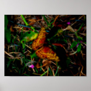 Leuchtender Schmetterling Poster