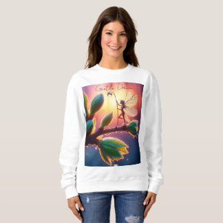 Leuchtender Sonnenaufgang-Hintergrund mit geflügel Sweatshirt