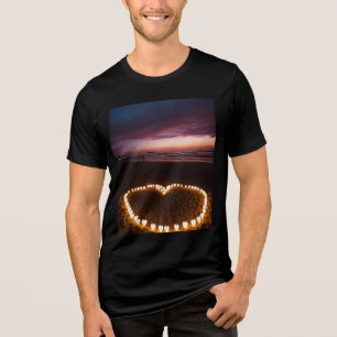 Leuchtender Strand des Herzens - Bella+Leinwand Tr Tri-Blend Shirt