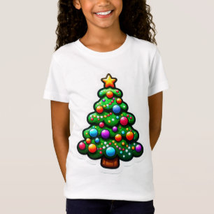 Leuchtender Weihnachts-Cartoon-Aufkleber T-Shirt