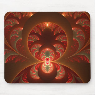 Leuchtendes abstraktes modernes orange-rotes Frakt Mousepad