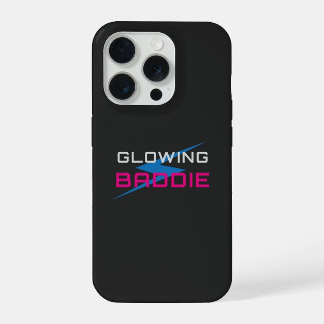 Leuchtendes Baddie Neon-Ästhetik iPhone Hülle (Rückseite)