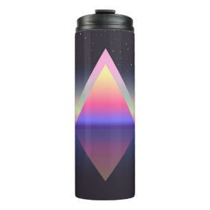 Leuchtendes Dreieck. Ethereum-Konzept. Futuristisc Thermosbecher