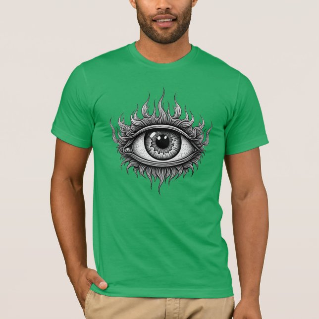 Leuchtendes drittes Auge-Design T-Shirt (Vorderseite)