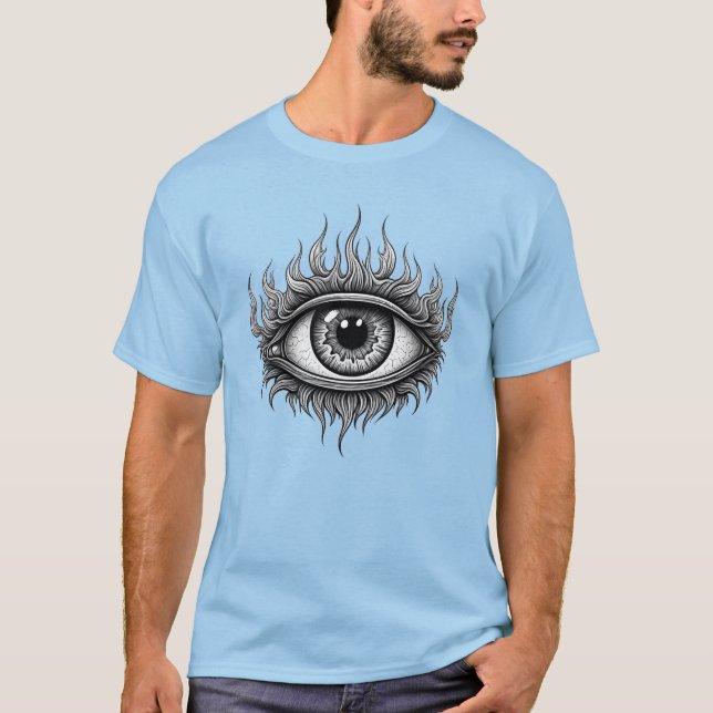Leuchtendes drittes Auge-Design T-Shirt (Vorderseite)