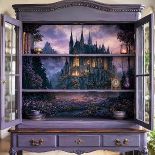 Leuchtendes Fenster-Gotisches Schloss Seidenpapier
