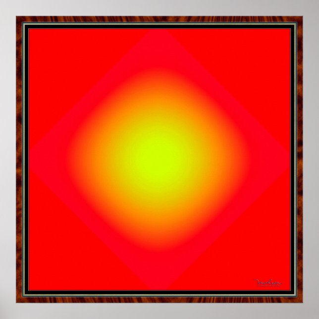 Leuchtendes gelbes Licht Poster (Vorne)