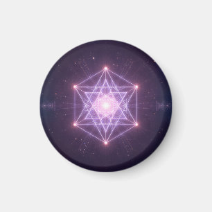Leuchtendes Heilige Geometrie Sternenmuster Magnet