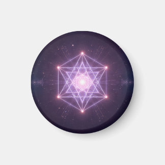 Leuchtendes Heilige Geometrie Sternenmuster Magnet