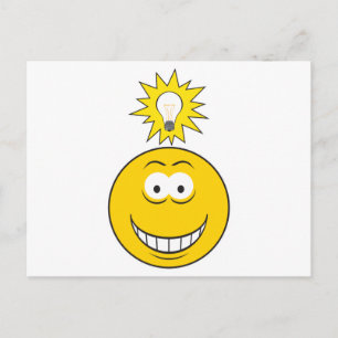 Leuchtendes Ideen Gesicht Postkarte