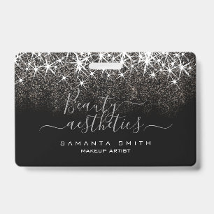 Leuchtendes Platin-Silber-Glitter Elegante Schönhe Ausweis