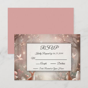Leuchtendes Waldreich von Sparkle und Blüte RSVP Karte