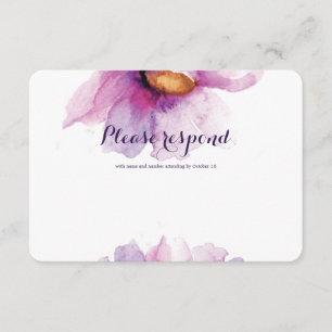 Leuchtendes Watercolor-Pfingstrosen UAWG RSVP Karte