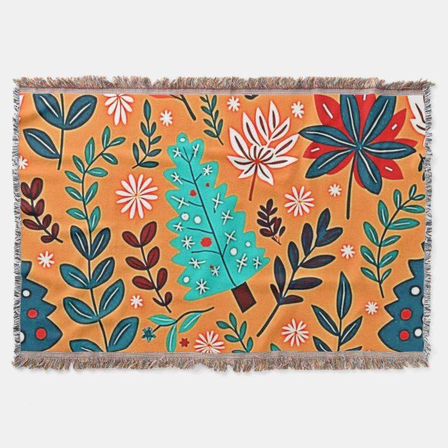 Leuchtendes Weihnachtsmuster-Design Decke (Vorderseite)