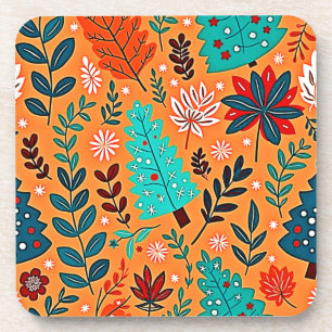 Leuchtendes Weihnachtsmuster-Design Getränkeuntersetzer