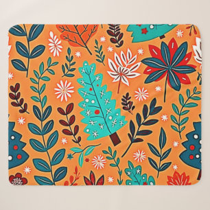 Leuchtendes Weihnachtsmuster-Design Sherpadecke