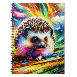 Leuchtendes Wiesen-Igel-Notizbuch Notizblock