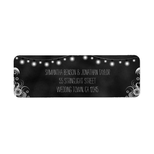 Leuchtenreihe Tafel Hochzeitszettel (Vorne)