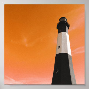 Leuchtenstation der Insel Tybee Poster