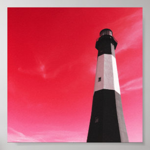 Leuchtenstation der Insel Tybee Poster
