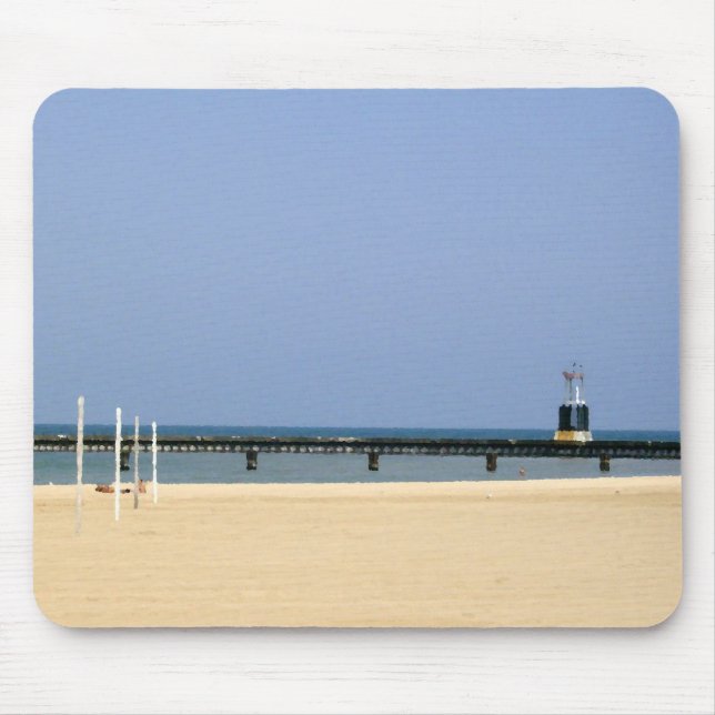 Leuchtfeuer des Lake Michigan Mousepad (Vorne)