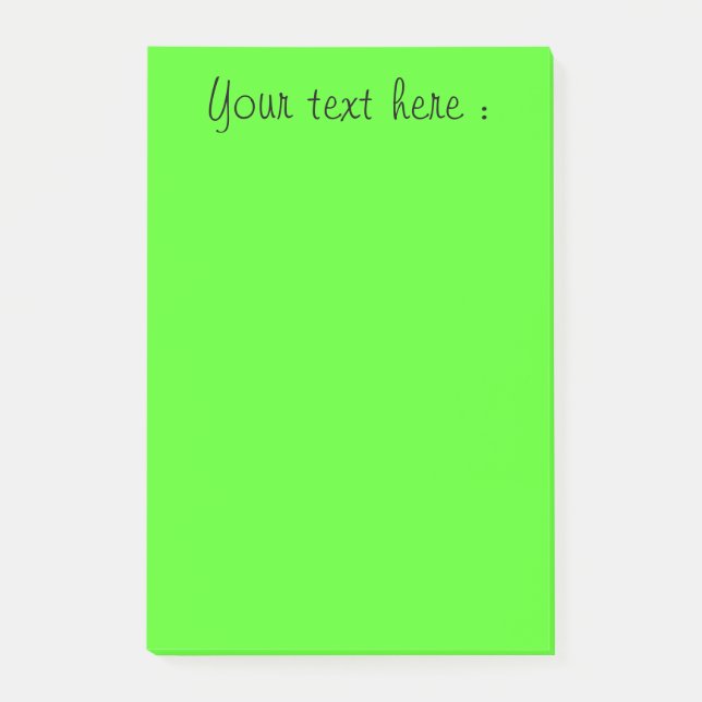 Leuchtgrün zur Aufgabenliste Post-it Klebezettel (Vorderseite)