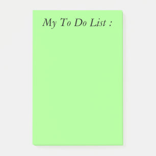 Leuchtgrün zur Aufgabenliste Post-it Klebezettel
