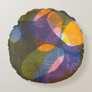 Leuchtkäfer I Rundes Kissen