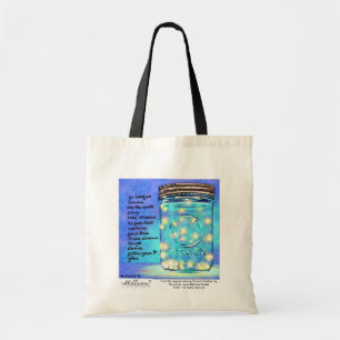 Leuchtkäfer in Glas-Taschen-Tasche Tragetasche