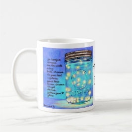 Leuchtkäfer in Glas-Tasse ~ Doppeltem versahen Tasse