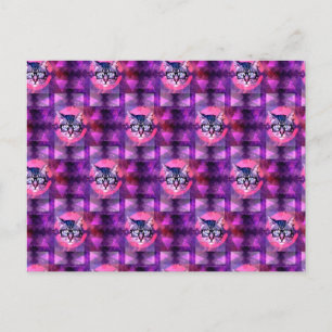 Leuchtkatze Postkarte