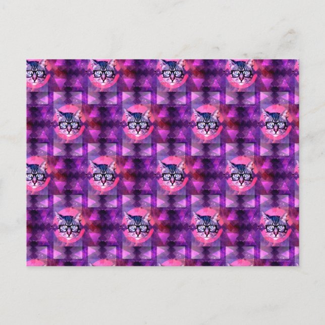 Leuchtkatze Postkarte (Vorderseite)
