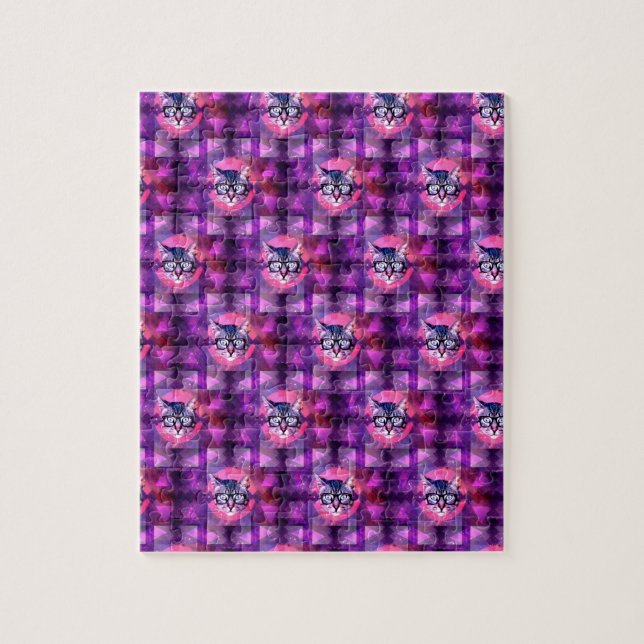 Leuchtkatze Puzzle (Vertikal)
