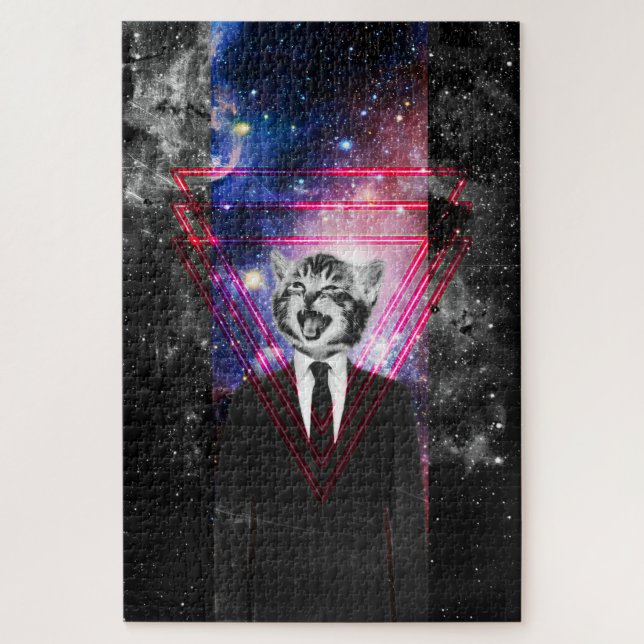 Leuchtkatze Puzzle (Vertikal)