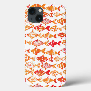 Leuchtorange-Aquarell-Fisch-Muster Case-Mate iPhone Hülle