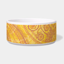 Leuchtorange u. Gold Paisley