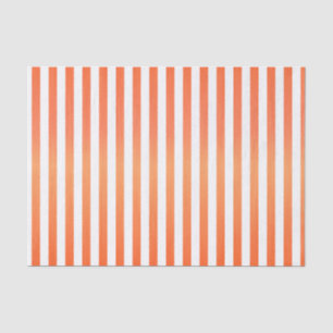 Leuchtorange-und Weiß-Streifen Seidenpapier