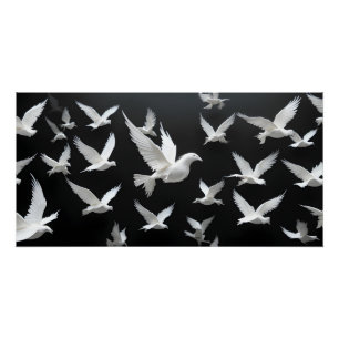 Leuchtschloss in dunkler Leerstelle Poster