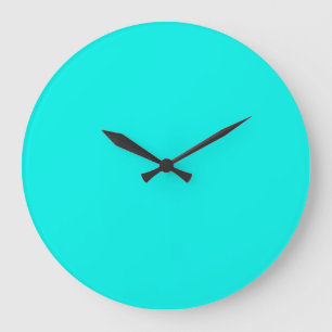 Leuchtstoff Aqua Aquamarin Türkis Blau Personalis Große Wanduhr